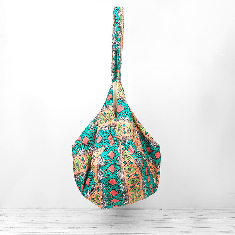 Bolso de Hombro de Algodón con Rayas de Colores de Buddha Stones