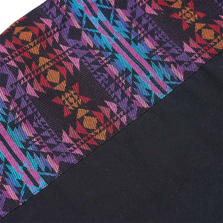 Bolso Bandolera de Algodón con Patrón Geométrico en Negro, Rojo y Rosa Buddha Stones