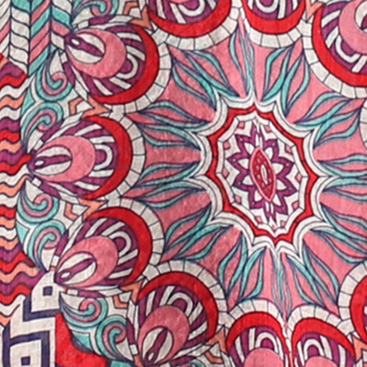 Buddha Stones Camisa de Mitad de Botones con Geometría Mandala para Mujer - image 6