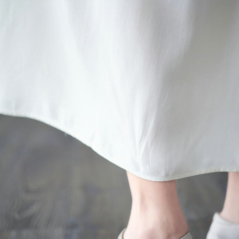 Vestido midi con bordados de Buddha Stones, bajo con volantes y bolsillos - image 10