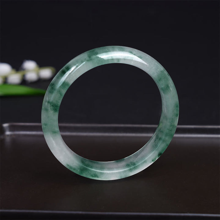 Pulsera de la Suerte de Flores Flotantes de Jade Natural de Buddha Stones