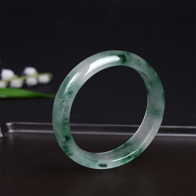 Pulsera de la Suerte de Flores Flotantes de Jade Natural de Buddha Stones - image 1