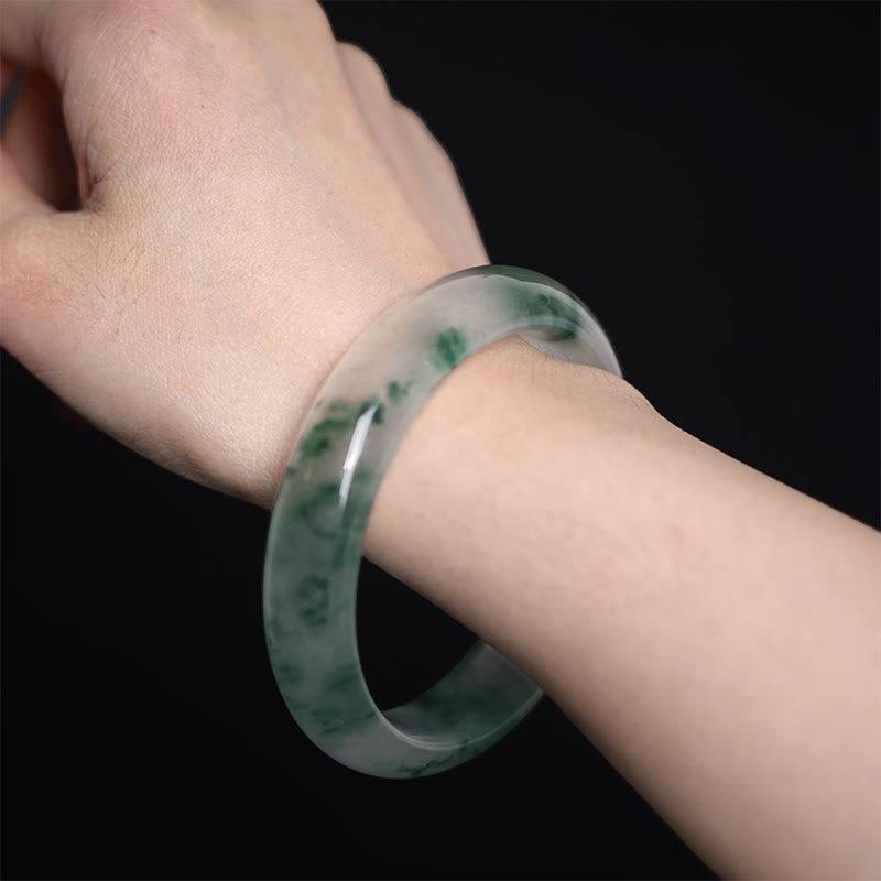 Pulsera de la Suerte de Flores Flotantes de Jade Natural de Buddha Stones