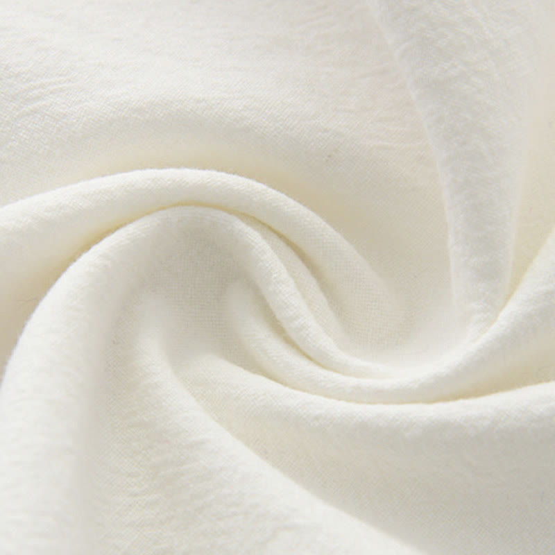 Buddha Stones Camisa de Manga Corta de Estilo Tang con Botón de Rana China para Hombre, Ropa de Algodón y Lino con Bolsillos - image 5