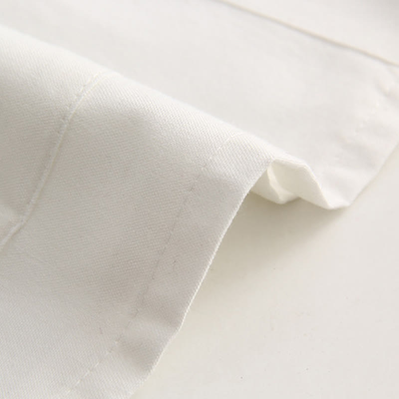 Buddha Stones Camisa de manga corta de algodón con botones de rana chinos estilo tanga para hombres con bolsillos - image 6