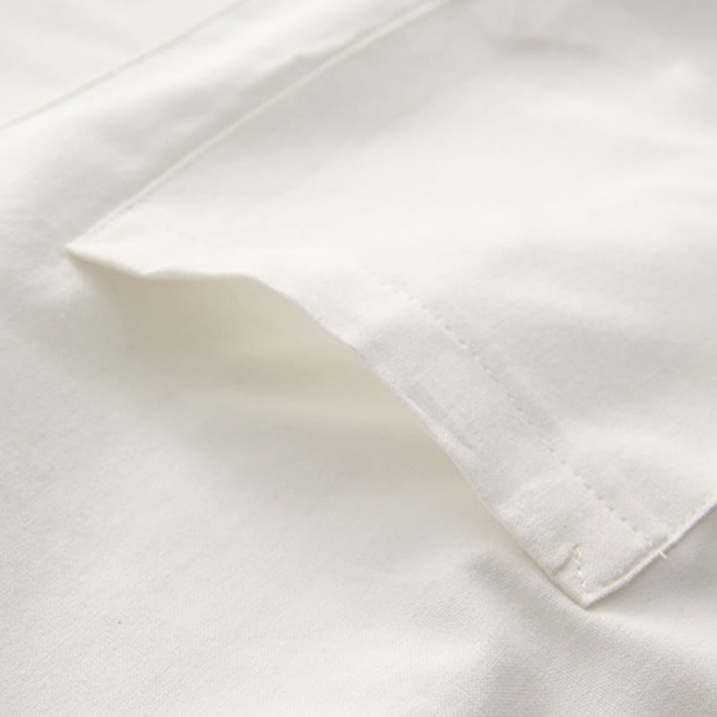 Buddha Stones Camisa de manga corta de algodón con botones de rana chinos estilo tanga para hombres con bolsillos - image 7