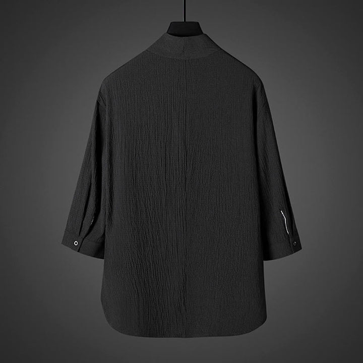 Camisa casual de hombre con cuello en V y manga tres cuartos de Buddha Stones - image 6