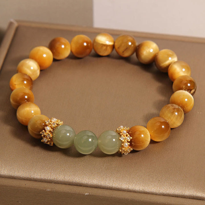 Pulsera de coraje con Jade de Ojo de Tigre Buddha Stones