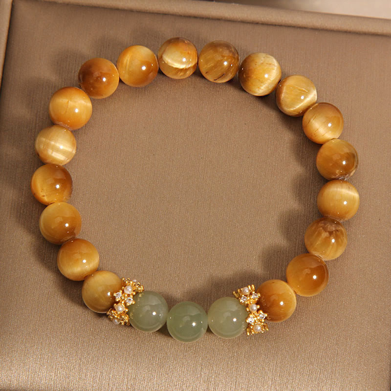 Pulsera de coraje con Jade de Ojo de Tigre Buddha Stones