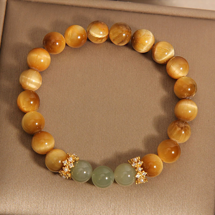 Pulsera de coraje con Jade de Ojo de Tigre Buddha Stones