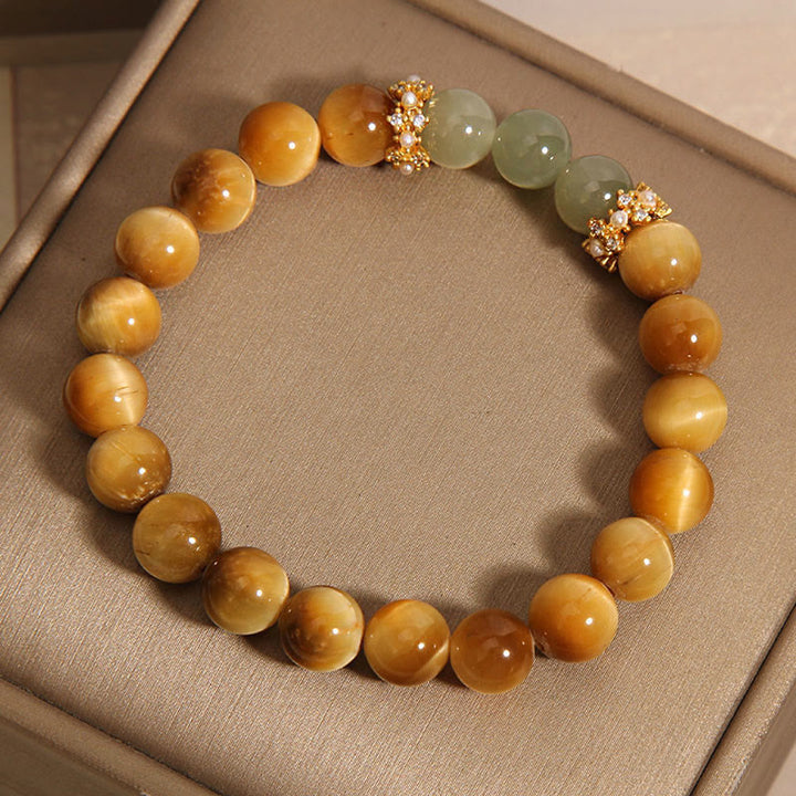 Pulsera de coraje con Jade de Ojo de Tigre Buddha Stones
