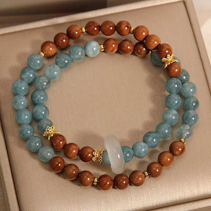 Buddha Stones Pulsera de Jade con Semilla de Kuka para Riqueza y Suerte
