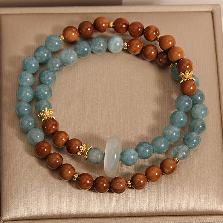 Buddha Stones Pulsera de Jade con Semilla de Kuka para Riqueza y Suerte