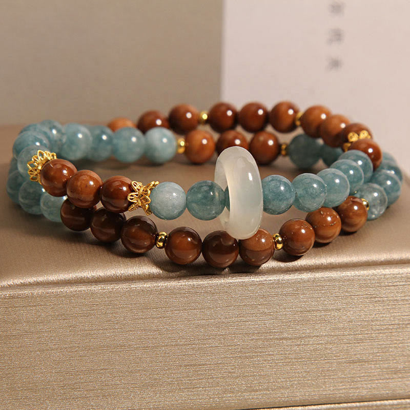 Buddha Stones Pulsera de Jade con Semilla de Kuka para Riqueza y Suerte