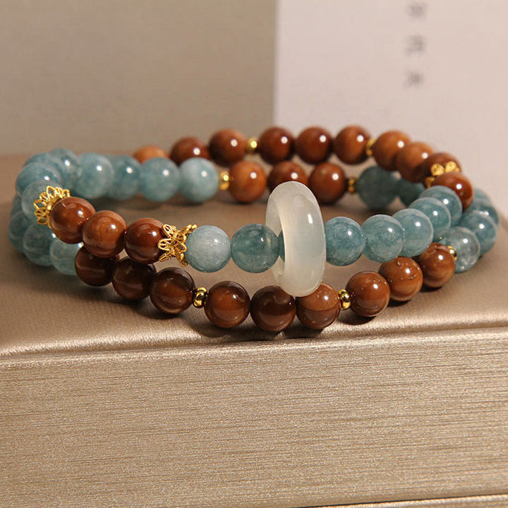 Buddha Stones Pulsera de Jade con Semilla de Kuka para Riqueza y Suerte