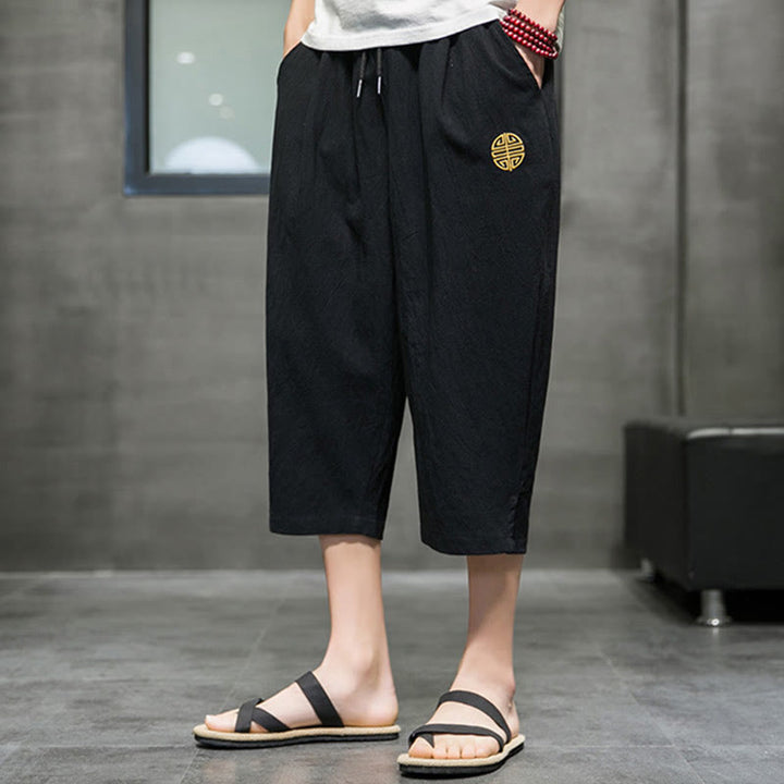 Pantalones cortos de verano para hombre con cordón ajustable y bolsillos , de Buddha Stones. - image 14
