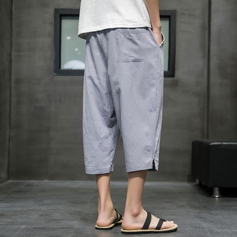 Pantalones cortos de verano para hombre con cordón ajustable y bolsillos , de Buddha Stones. - image 19