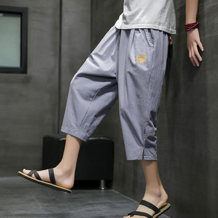 Pantalones cortos de verano para hombre con cordón ajustable y bolsillos , de Buddha Stones. - image 23