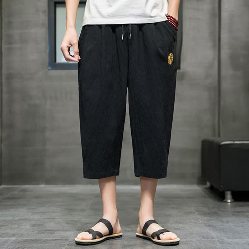 Pantalones cortos de verano para hombre con cordón ajustable y bolsillos , de Buddha Stones. - image 13
