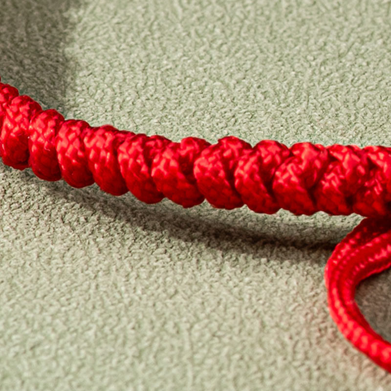 Buddha Stones Pulsera de Cuerda Roja con Jade de Suerte y Abundancia
