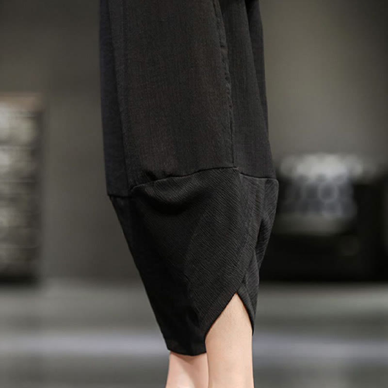 Buddha Stones Pantalones cortos de verano para hombre de algodón y lino con bolsillos - image 35