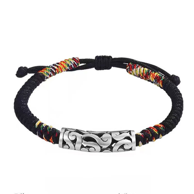 Pulsera de cuerda de la suerte de nubes auspiciosas de cobre Buddha Stones