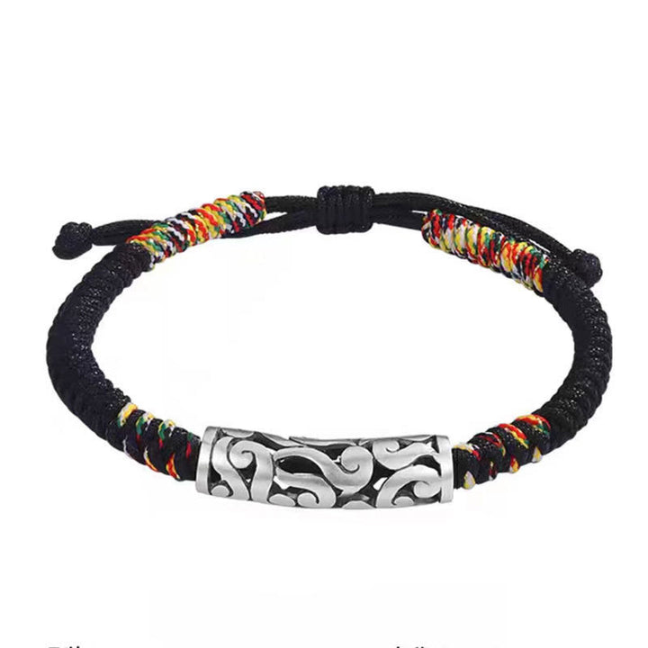 Pulsera de cuerda de la suerte de nubes auspiciosas de cobre Buddha Stones