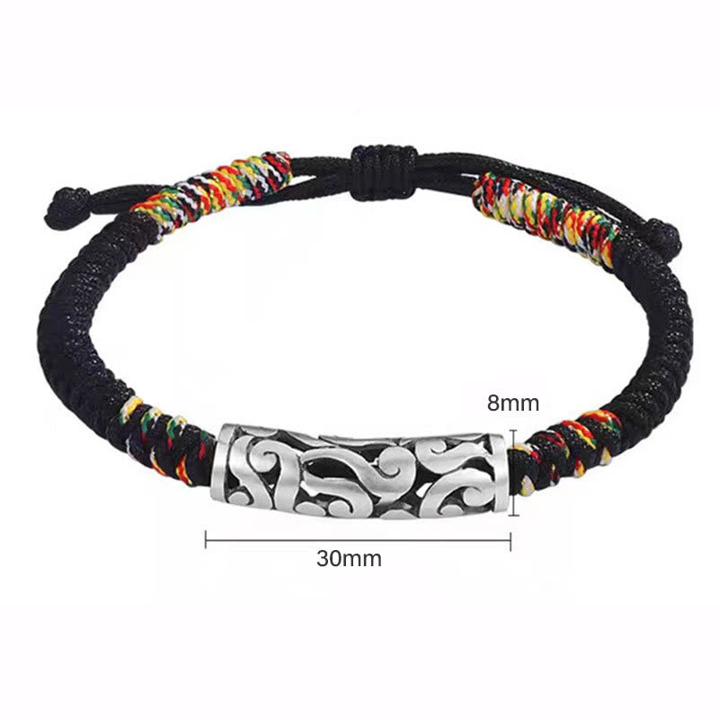 Pulsera de cuerda de la suerte de nubes auspiciosas de cobre Buddha Stones