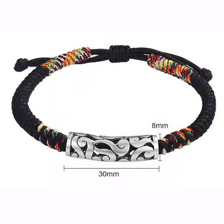 Pulsera de cuerda de la suerte de nubes auspiciosas de cobre Buddha Stones