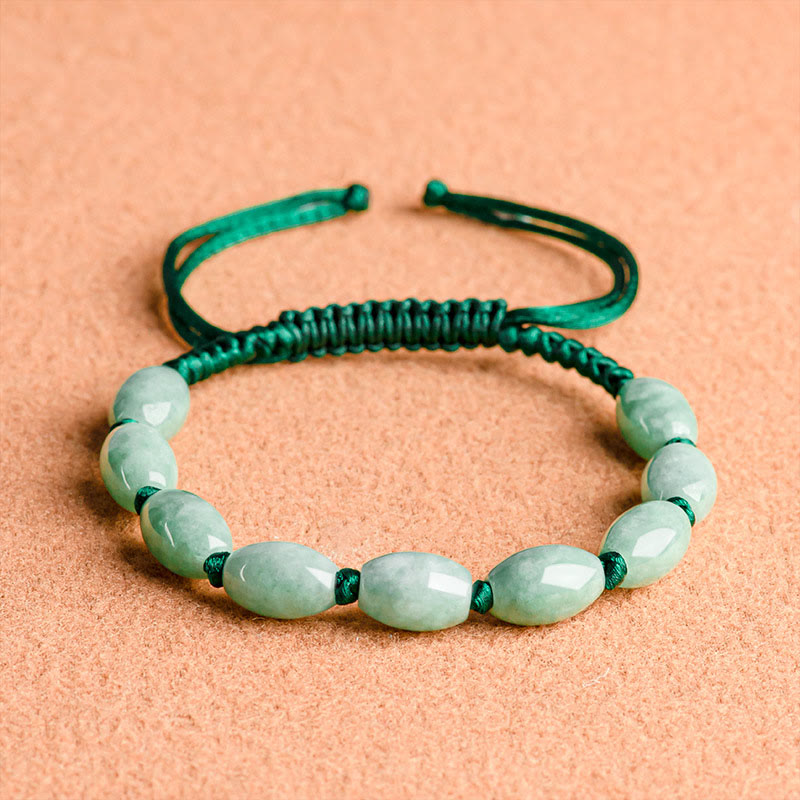 Pulsera de Cuerda Roja con Jade de la Suerte de Buddha Stones