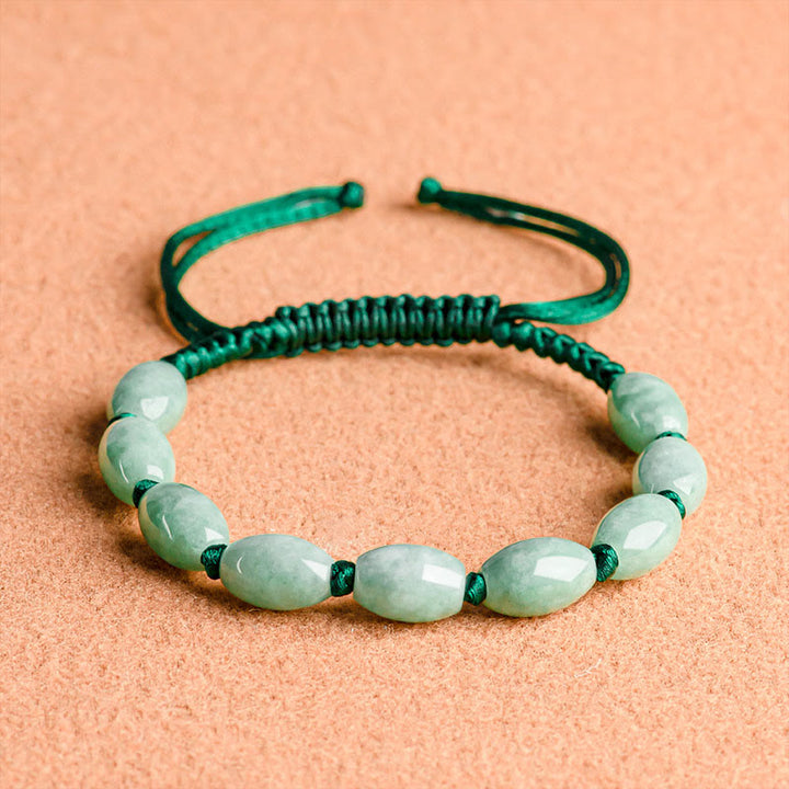 Pulsera de Cuerda Roja con Jade de la Suerte de Buddha Stones