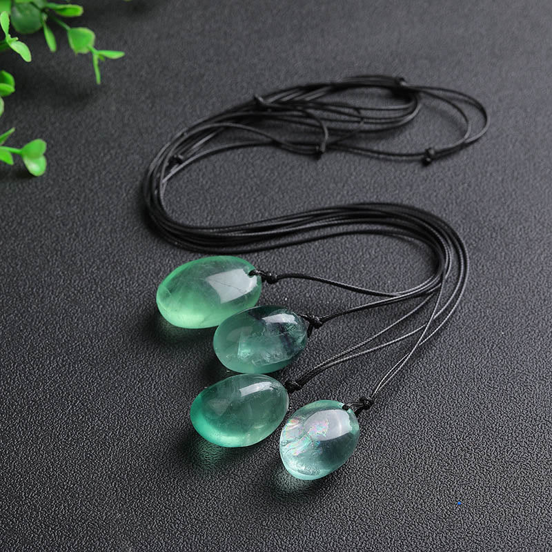 Colgante de collar de energía con fluorita verde y Buddha Stones - image 1