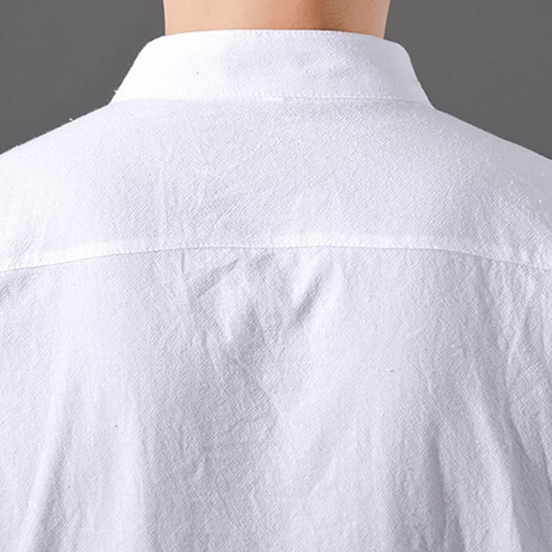 Camisa de verano de hombre de manga corta con botón de algodón Buddha Stones - image 7