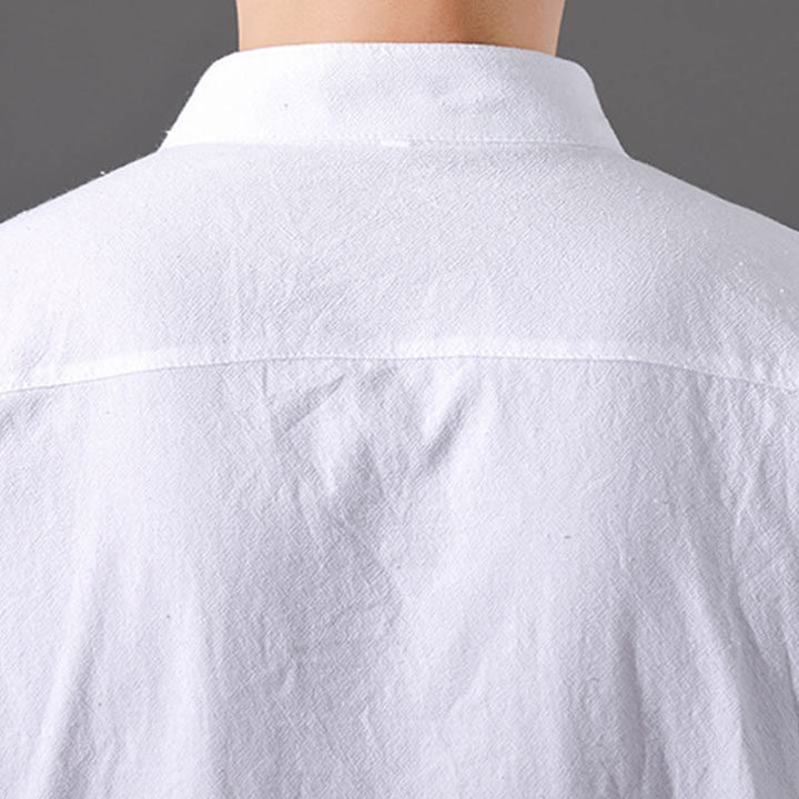 Camisa de verano de hombre de manga corta con botón de algodón Buddha Stones - image 7