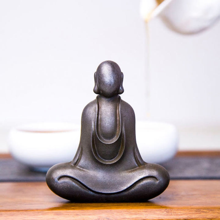 Buddha Stones Estatua de Buda Tibetano de Resina Fundida con Polvo de Hierro Oxidado para Decoración de Escritorio - image 22