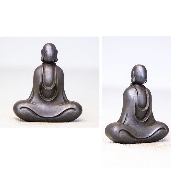 Buddha Stones Estatua de Buda Tibetano de Resina Fundida con Polvo de Hierro Oxidado para Decoración de Escritorio - image 27