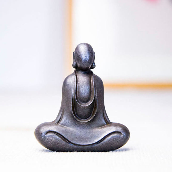 Buddha Stones Estatua de Buda Tibetano de Resina Fundida con Polvo de Hierro Oxidado para Decoración de Escritorio - image 26