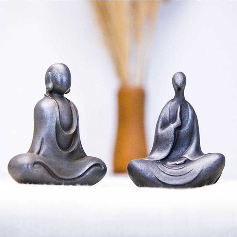Buddha Stones Estatua de Buda Tibetano de Resina Fundida con Polvo de Hierro Oxidado para Decoración de Escritorio - image 32