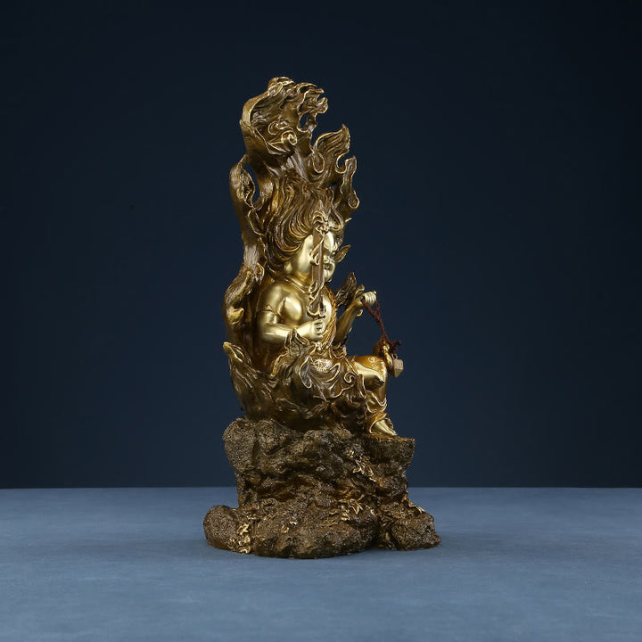 Buddha Stones Figura de Buda Acalanatha Estatua de Serenidad Cobre Decoración de Ofrenda para el Hogar - image 9