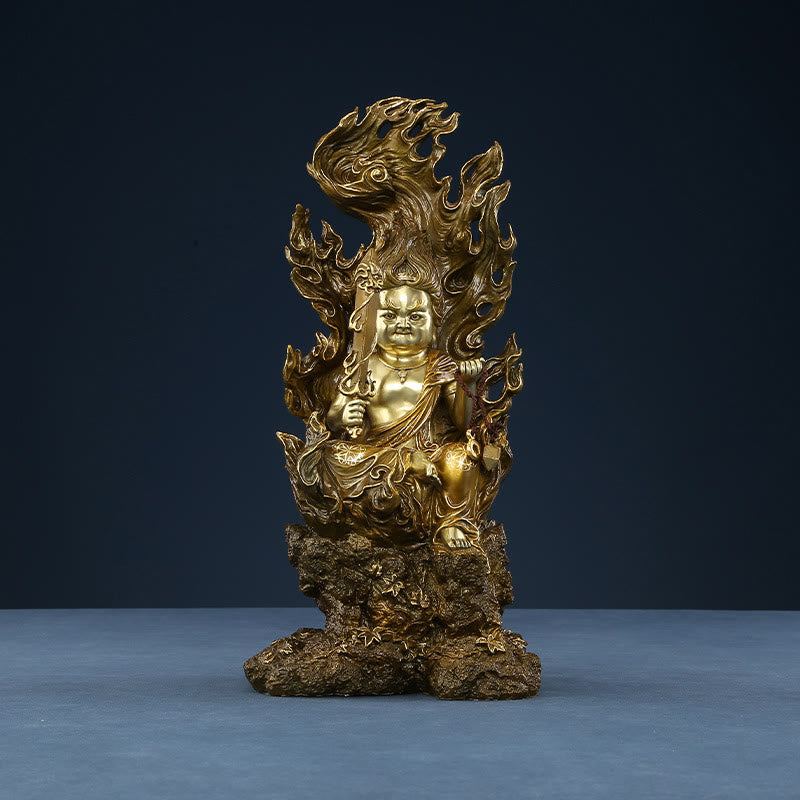 Buddha Stones Figura de Buda Acalanatha Estatua de Serenidad Cobre Decoración de Ofrenda para el Hogar - image 10