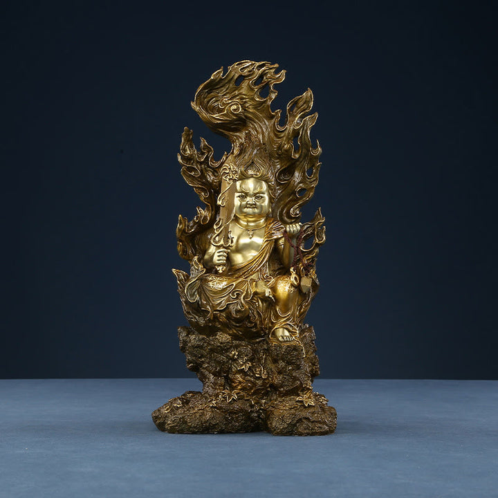 Buddha Stones Figura de Buda Acalanatha Estatua de Serenidad Cobre Decoración de Ofrenda para el Hogar - image 10