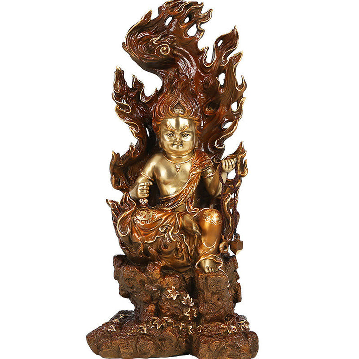 Buddha Stones Figura de Buda Acalanatha Estatua de Serenidad Cobre Decoración de Ofrenda para el Hogar - image 15