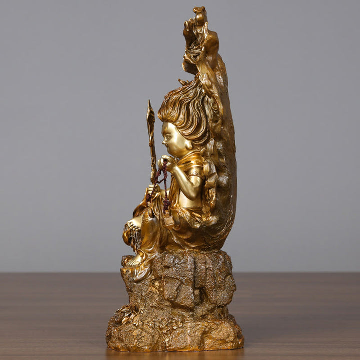 Buddha Stones Figura de Buda Acalanatha Estatua de Serenidad Cobre Decoración de Ofrenda para el Hogar - image 13