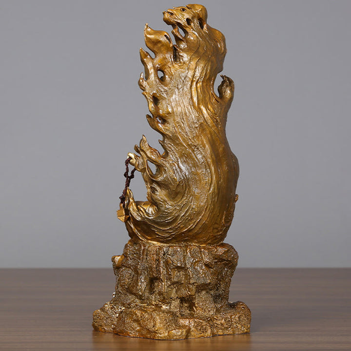 Buddha Stones Figura de Buda Acalanatha Estatua de Serenidad Cobre Decoración de Ofrenda para el Hogar - image 14