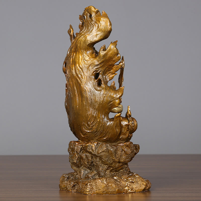 Buddha Stones Figura de Buda Acalanatha Estatua de Serenidad Cobre Decoración de Ofrenda para el Hogar - image 3