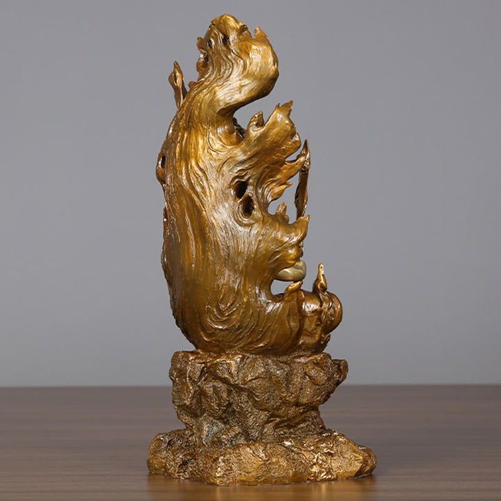 Buddha Stones Figura de Buda Acalanatha Estatua de Serenidad Cobre Decoración de Ofrenda para el Hogar - image 3