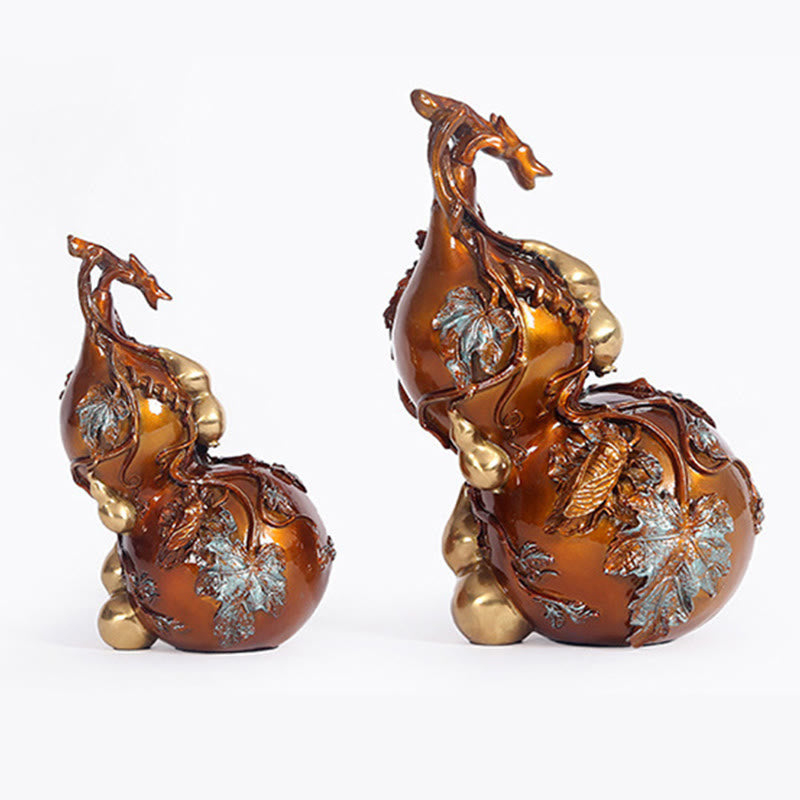 Buddha Stones Gourd Dorada Estatua de Latón y Cobre Decoración de Escritorio para el Hogar - image 6