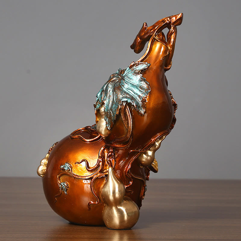 Buddha Stones Gourd Dorada Estatua de Latón y Cobre Decoración de Escritorio para el Hogar - image 2