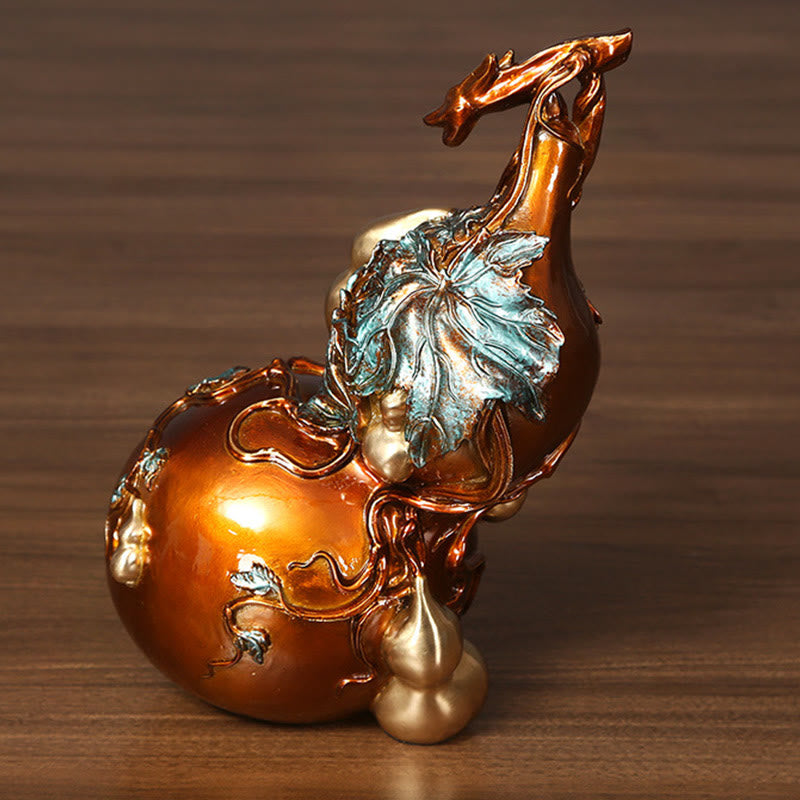 Buddha Stones Gourd Dorada Estatua de Latón y Cobre Decoración de Escritorio para el Hogar - image 11