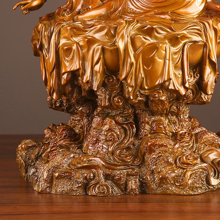 Buddha Stones Kwan Yin Avalokitesvara Éxito Estatua De Latón Y Cobre Decoración Para El Altar De La Oficina En Casa